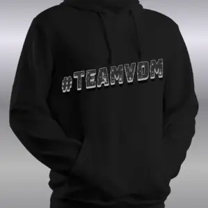 #TEAMVDM vintage distressed graphic design on unisex hoodie