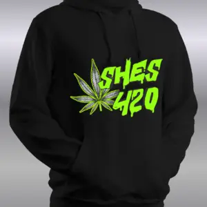 SHES 420 Acid Slime Cannabis - Black Unisex Hoodie