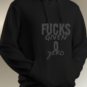 Drip Text Attitude Unisex Hoodie featuring bold dripping‑style lettering on a black hoodie.