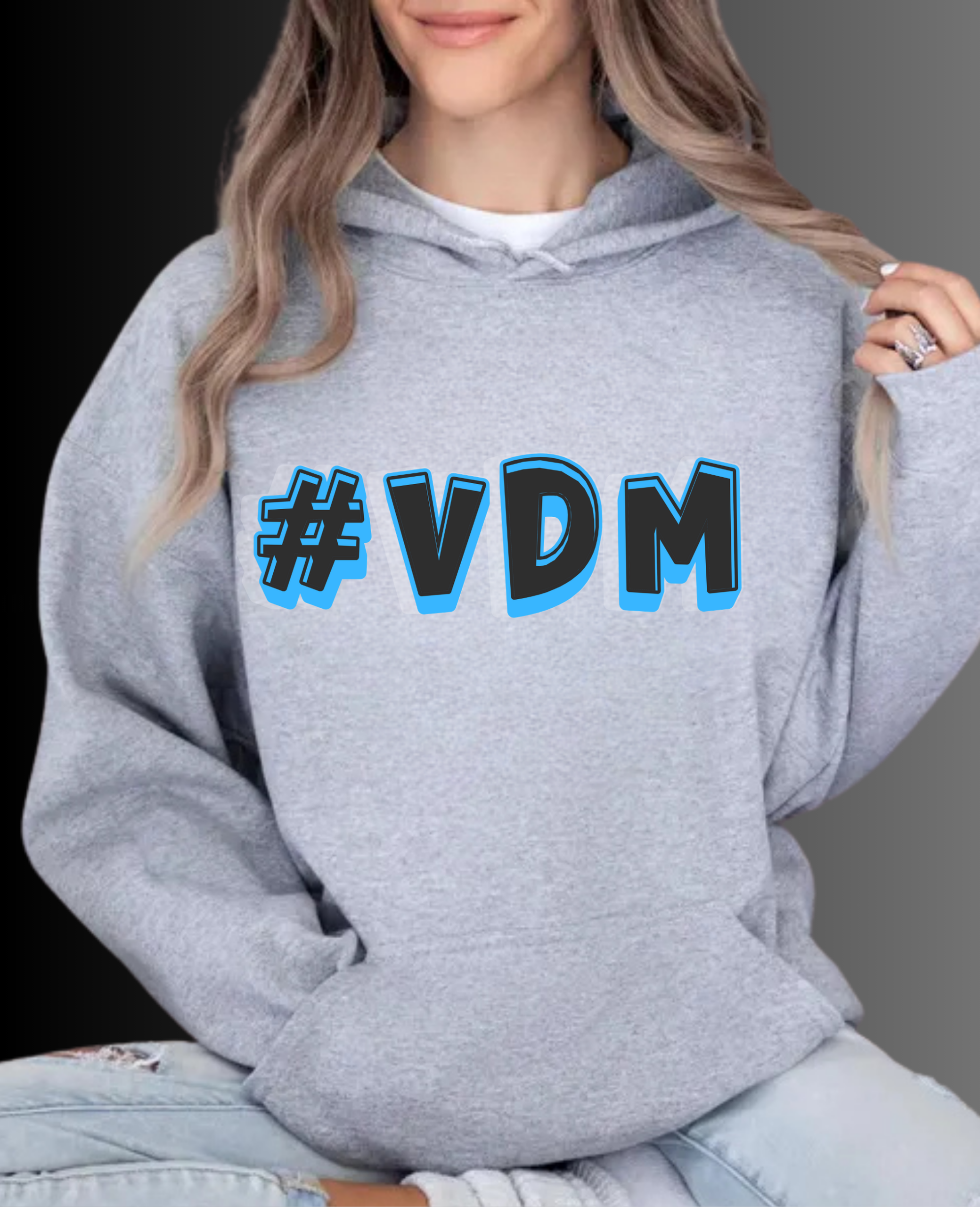 Unisex #TEAMVDM Electric Blue Hoodie - Image 4